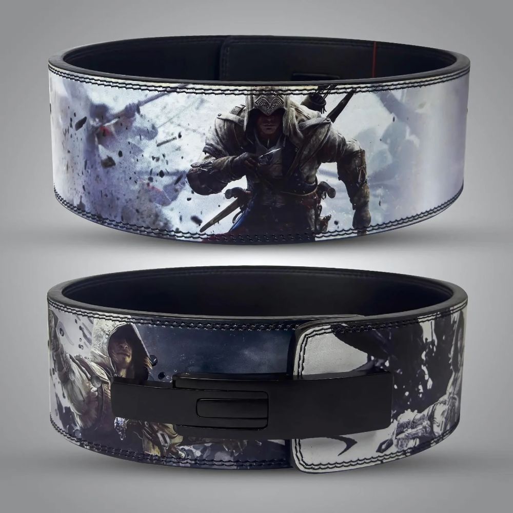 Assassin’s Creed gym belt with Connor Kenway artwork

