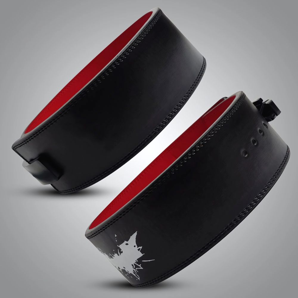 Stylish leather gym belt inspired by Batman for strength training

